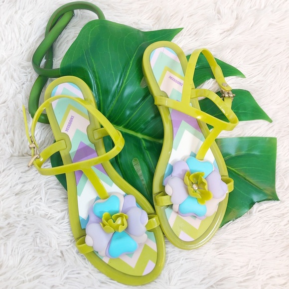 Missoni Shoes - {Sold} Green Italian made jelly sandals 275